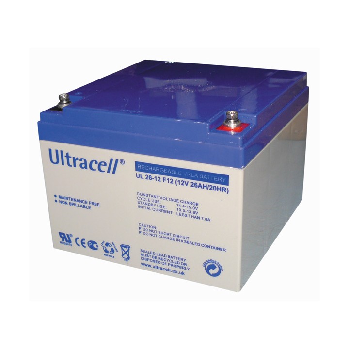Rechargeable battery 12v 26ah ultracell - 1