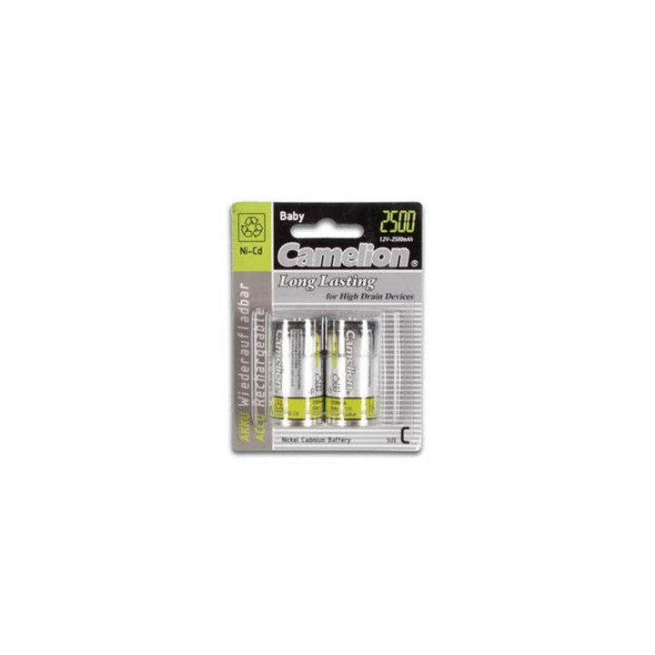 Batteria ricaricabile 1.2vcc 2500ma batterie  C, AM2, LR14, 14A, E93, MN1400, 814, 4014 r14 c (le due batterie ricaricabili dura