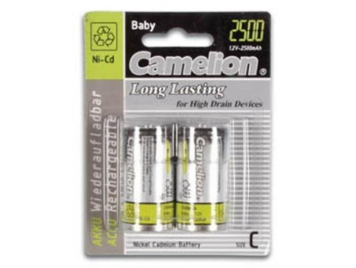 Rechargeable battery 1.2vdc nickel cadmium rechargeable battery 2500ma r14 c (the 2 rechargeable batteries) duracell - 1