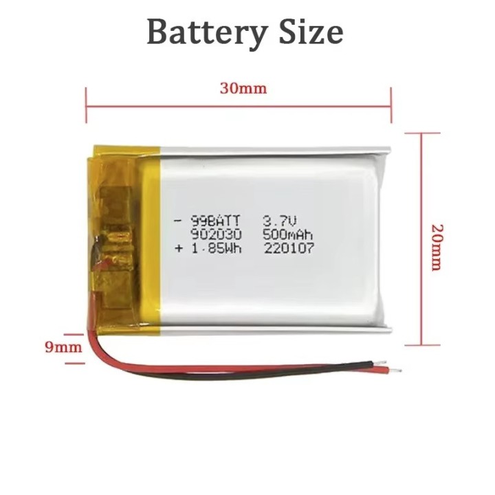 Batería recargable lipo batería 3,7 v 500mah acumulador accu Li-polímero helicóptero avion 902030
