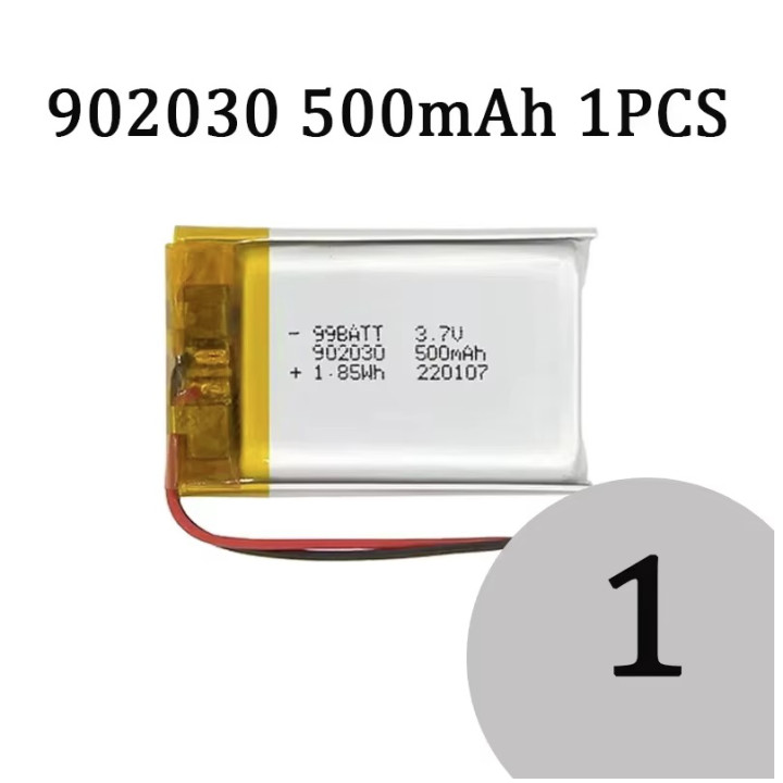 Wiederaufladbarer Lipo-Akku, 3,7 V, 500 mAh, Akku, Li-Polymer-Helikopter, Avion 902030
