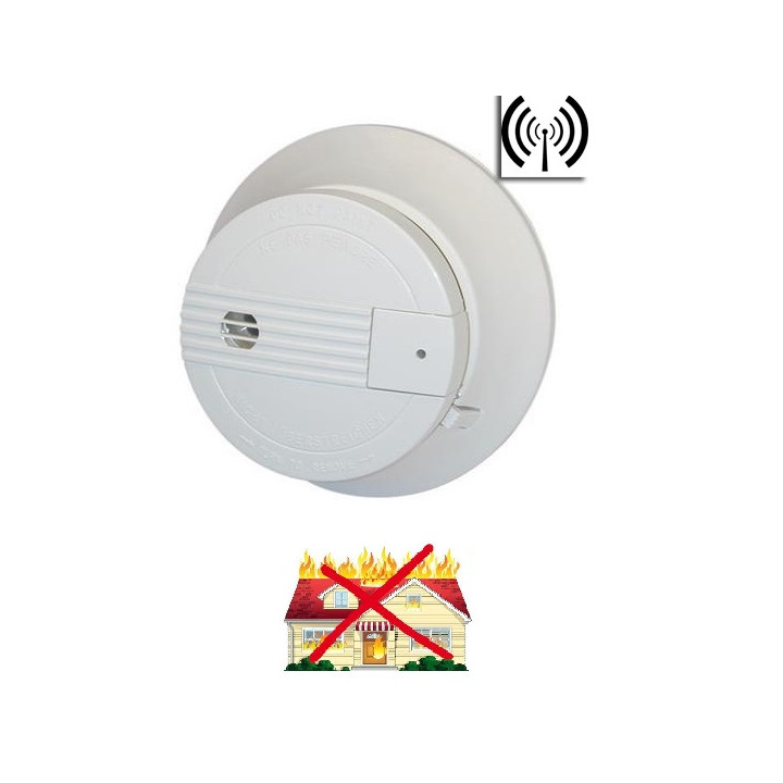 Detector humo electrónico 9v buzzer sin hilo 433mhz alarma radio hf alarma electrónico sin hilo konig - 1