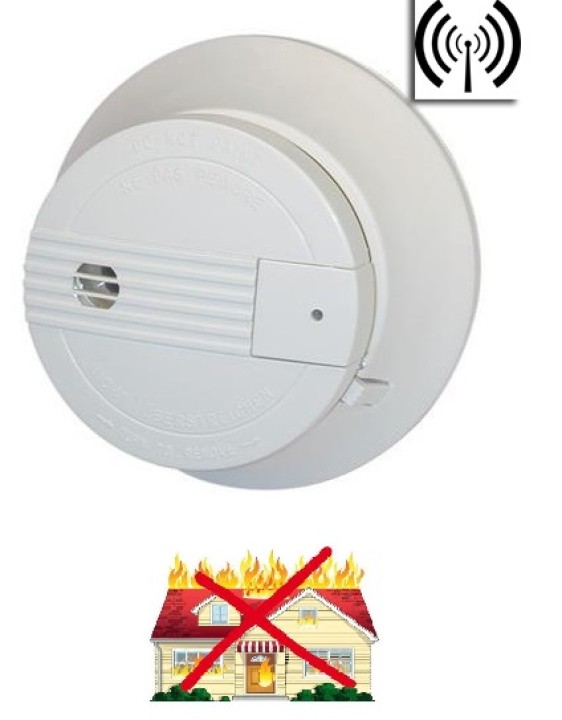 Rauchmelder drahtlos buzzer 9vdc 433mhz sicherheitstechnik brandschutzartikel zubehor fur alarmananlage drahtlos rauchdetektor r