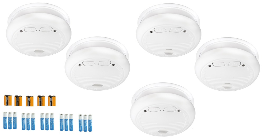 4 detectors smoke detector wireless buzzer 9vdc 433mhz radio fire alarm hf fire alarm detection fire detection smoke detection