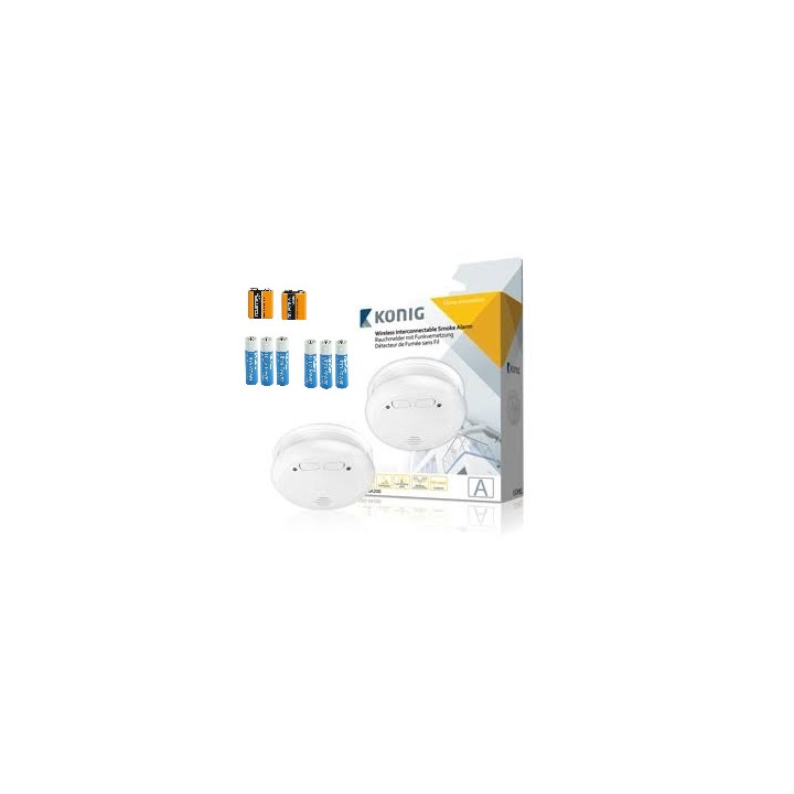 2 Detector smoke detector wireless buzzer 9vdc 433mhz radio fire alarm hf fire alarm detection fire detection smoke detection