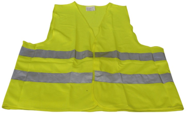 Chaleco reflectante tamaño xxl polyester amarillo chalecos seguridad de camino mejoracion visibilidad jr international - 1