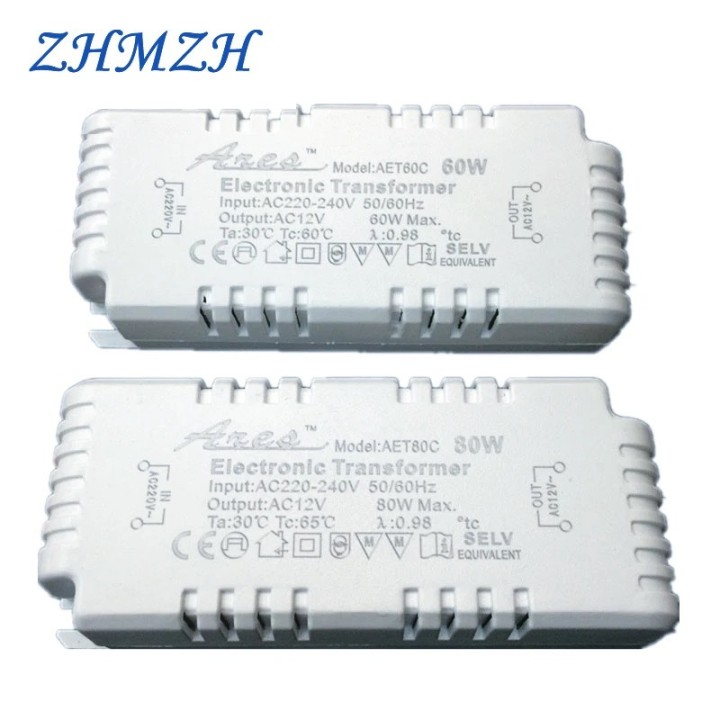 Alimentation électrique intensité variable 60va AC 220V 12Vac lampe halogène cristal quartz G4 G5.3