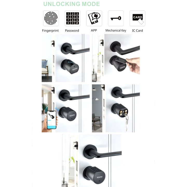 Tuya Bluetooth Fingerprint Smart Door Lock Code Keypad Home Apartment