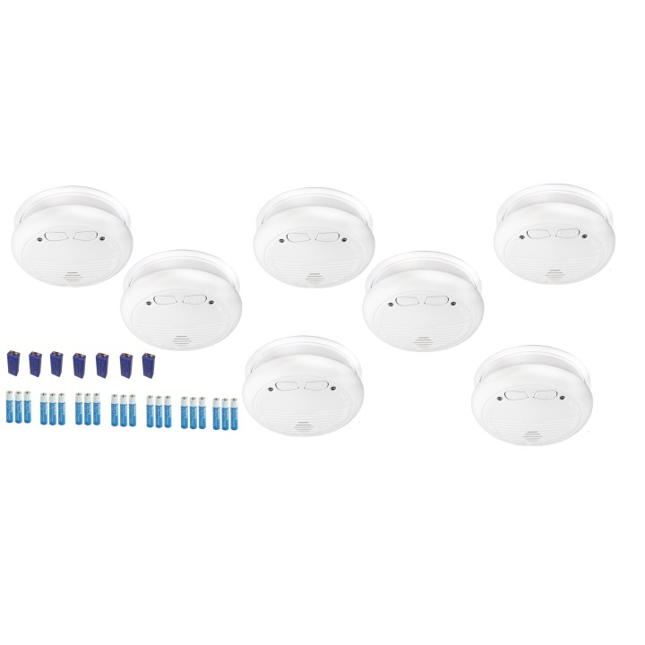 7 Detector smoke detector wireless buzzer 9vdc 433mhz radio fire alarm hf fire alarm detection fire detection smoke detection