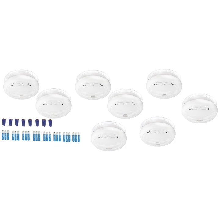 8 Detector smoke detector wireless buzzer 9vdc 433mhz radio fire alarm hf fire alarm detection fire detection smoke detection