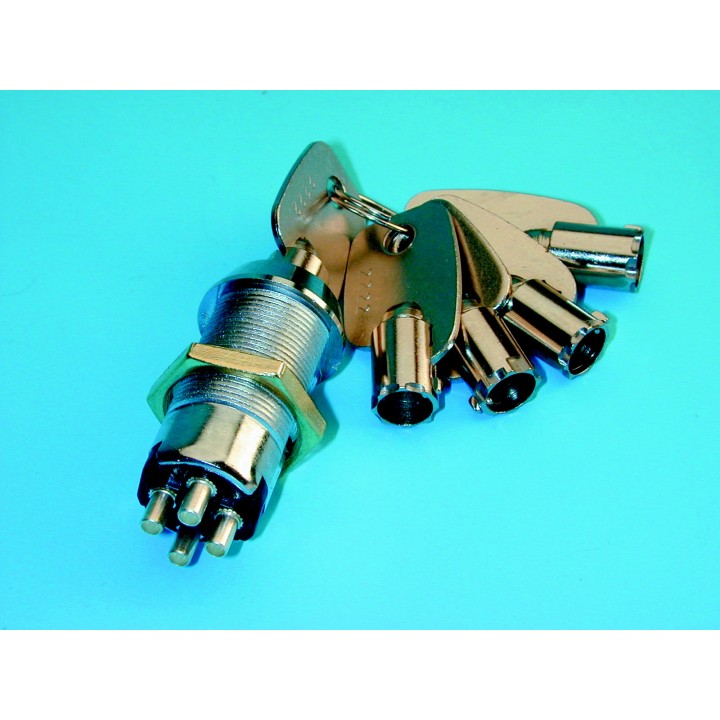 Serrure electrique 4 plots 45 degre ON OFF 5 clefs rondes interrupteur marche arret commutateur verrouillage