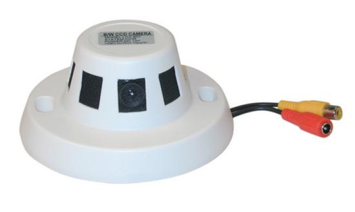 Videocamera ccd video sorveglianza bianco nero 12v + obbietivo nel rivelatore di fumo videocamera jr international - 1