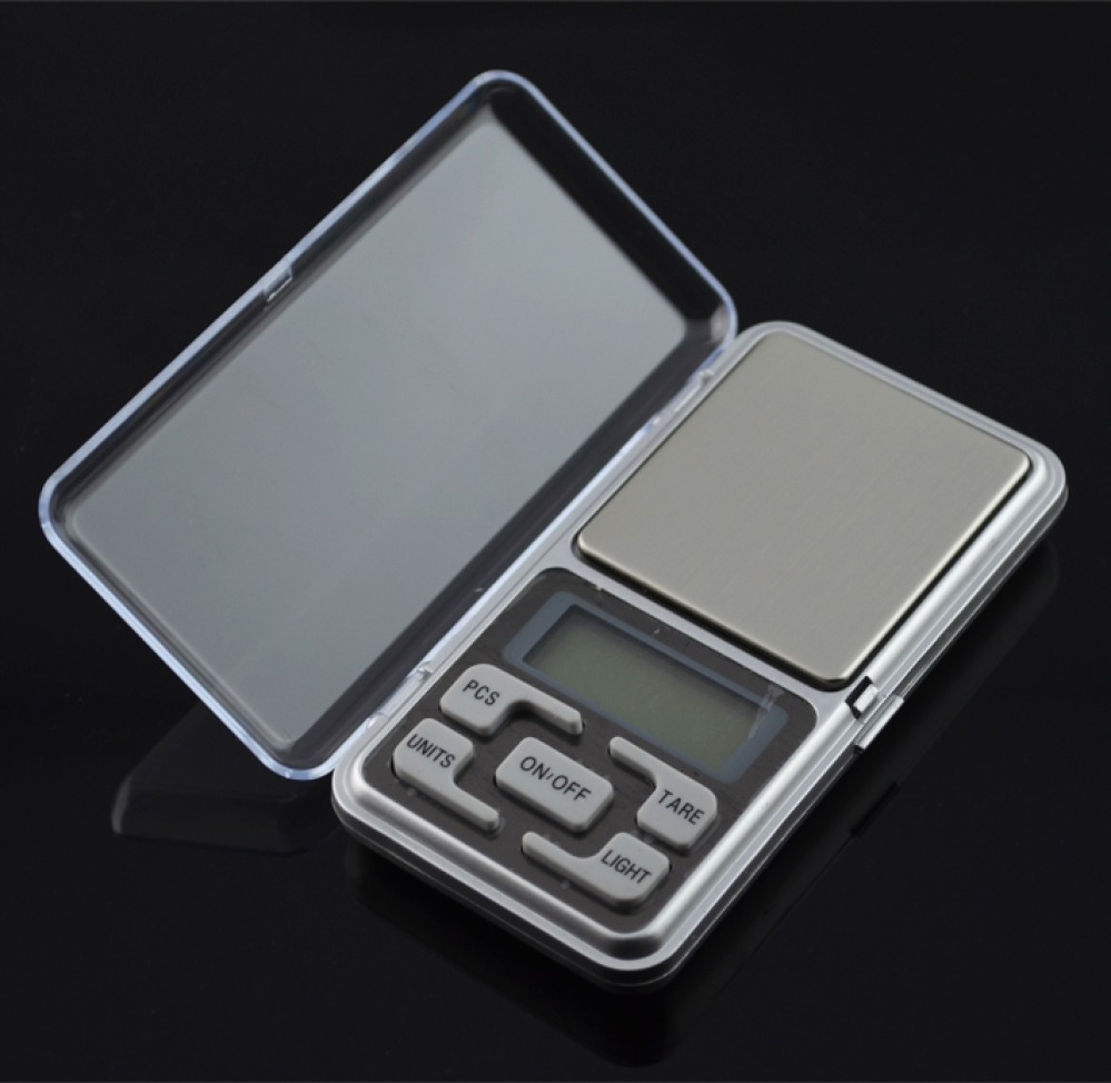 Balanza electrónica de bolsillo portátil pesa 200g medida de peso 0.1g objetos pequeños jr international - 3