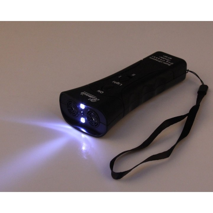 Il doppio dirige ultrasuoni scacciacani / Super Dog Chaser e traning cane con luce LED e laser 4 in 1 jr international - 7