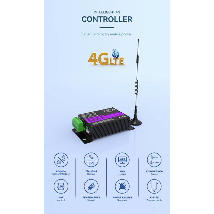 GSM 4G Sensore di temperatura e umidità Controller 2 relè Smart Switch SMS App