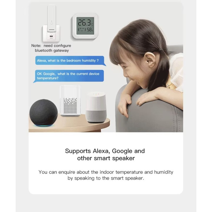 capteur wifi température et d'humidité affichage numérique LCD Bluetooth hygromètre appli smart life