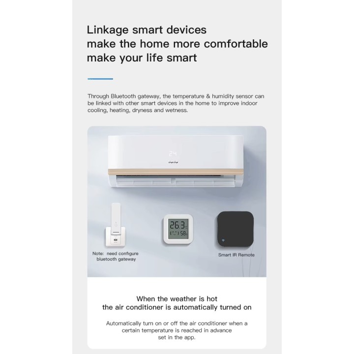 sensore di temperatura e umidità wifi display LCD digitale igrometro Bluetooth app smart life