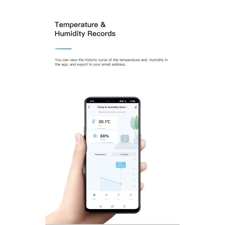 capteur wifi température et d'humidité affichage numérique LCD Bluetooth hygromètre appli smart life