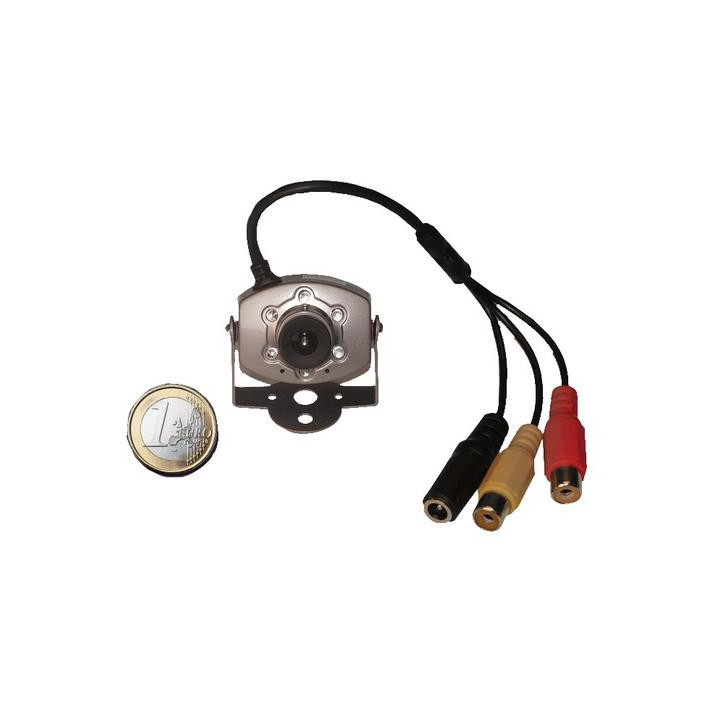 Telecamera n b 9 12v 1 4'' obiettivo video 3,6mm audio spie ir cassetta metallica in miniatura incamzwblah2 gopro - 1