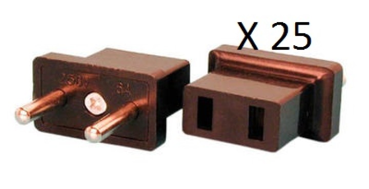 Lot von 25 reise-adapter steckdose china japan usa kanada europa weiblich männlich euro jr international - 1