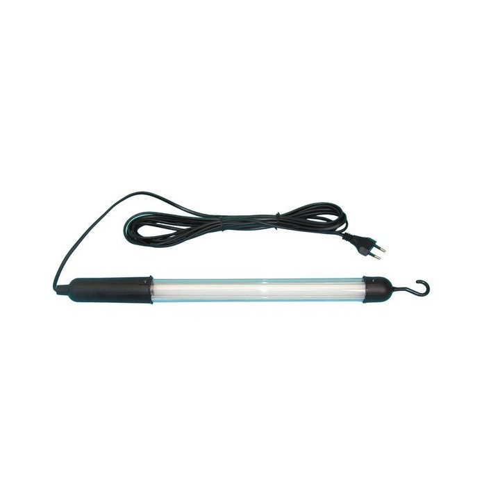 Lampada elettrica portatile fluorecente 8w 220v hermetico + 5 metri cavo per garage negozio casa legrand - 2