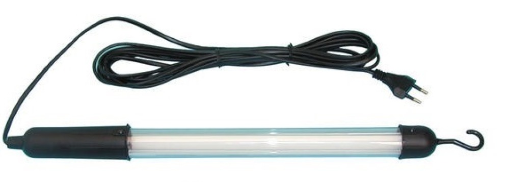 Lampada elettrica portatile fluorecente 8w 220v hermetico + 5 metri cavo per garage negozio casa legrand - 2