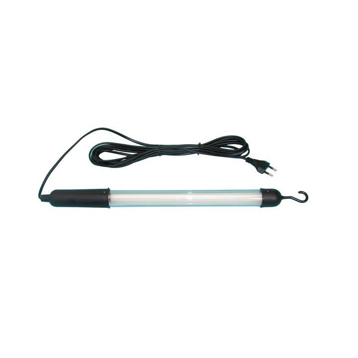 Lampada elettrica portatile fluorecente 8w 220v hermetico + 5 metri cavo per garage negozio casa legrand - 2