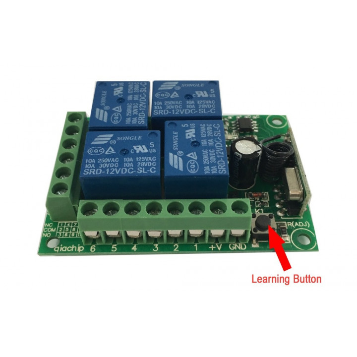 Télécommande Sans Fil AC 220 V 4CH 4 CH Système CommutateurLumière Commutateur Relais Module Récepteur Radio Émetteur 433Mhz