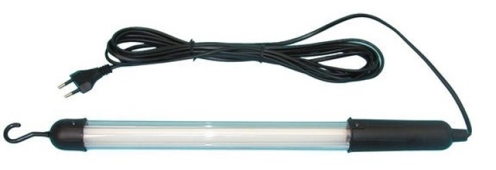 Portable lamp fluorescent tube 8w 220v water resistant + 5 meters cable for garage shop house velleman - 2