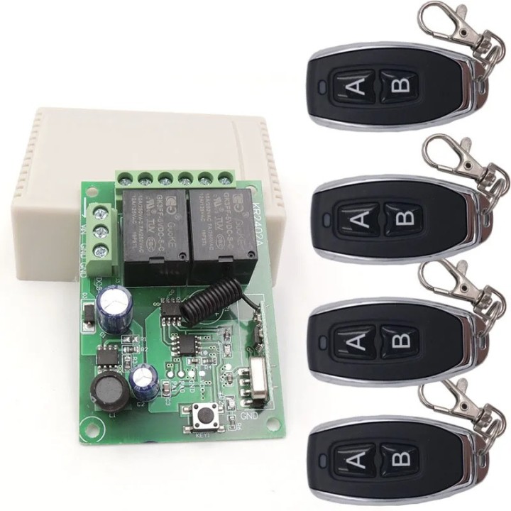 Receptor de 2 canales 12v Relé de sistema de interruptor de luz inalámbrico