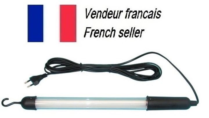 Portable lamp fluorescent tube 8w 220v water resistant + 5 meters cable for garage shop house velleman - 1