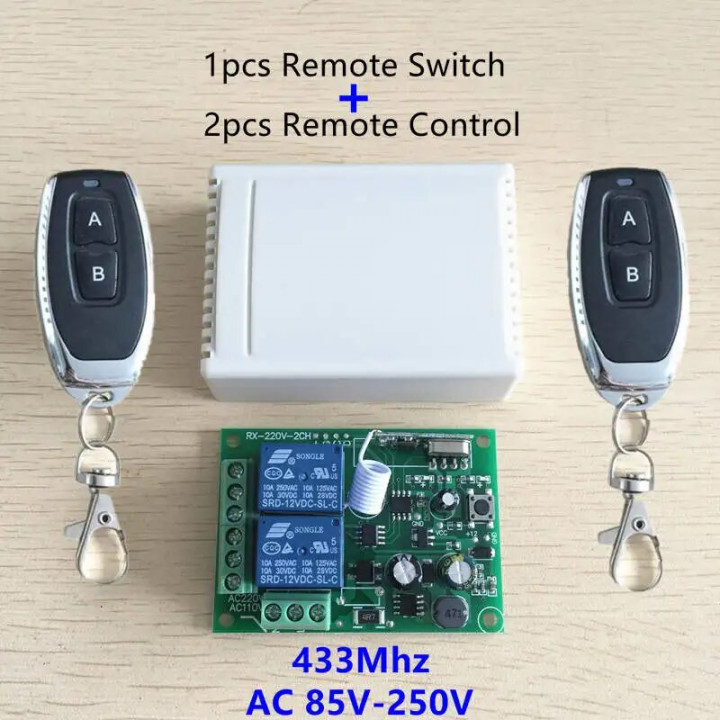 Interruttore relè sistema interruttore luce 2  telecomando wireless AC 220v 2ch