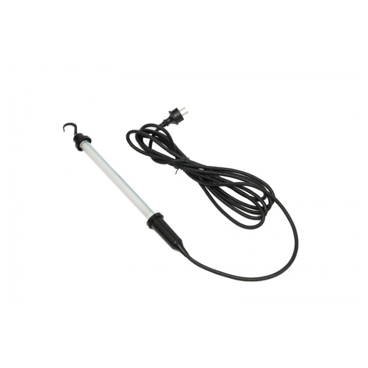 Lampada elettrica portatile fluorecente 8w 220v hermetico + 5 metri cavo per garage negozio casa velleman - 1