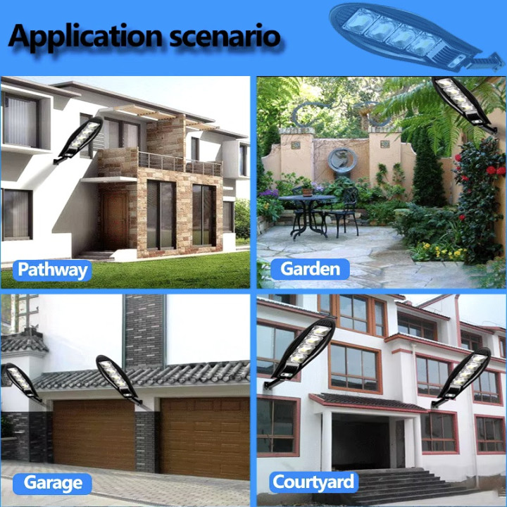 Solar Light Outdoor Waterproof 168LED IP65 + battery + radar sensor Wall Light Remote Control