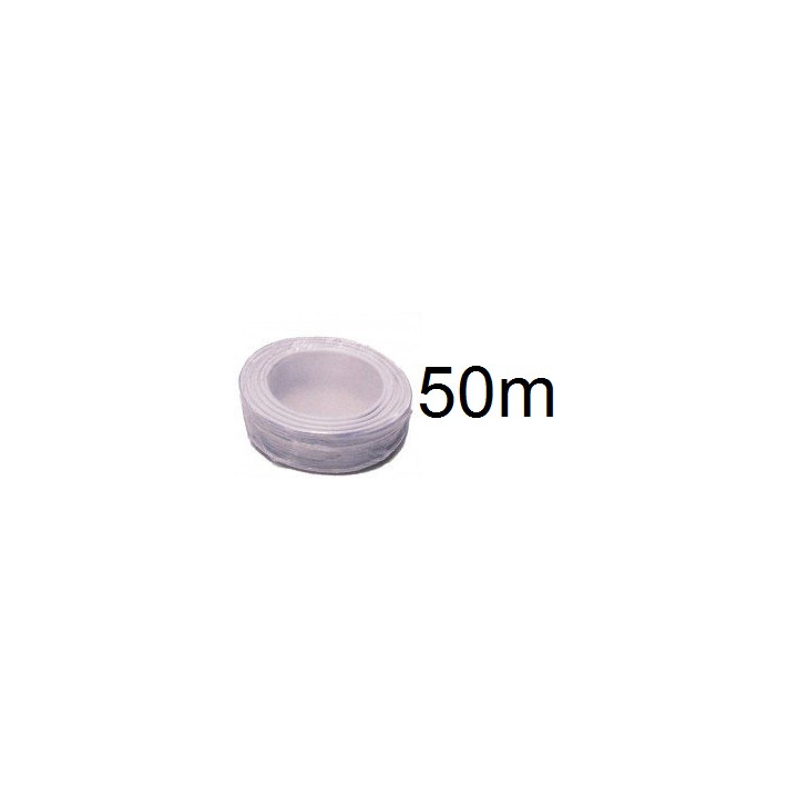 50 m 2x1.5 h05vv - f 2g1 , 50 mm ² cavo h05vvf figlio 2 1,5 mm2 flessibile in pvc bianco 1.5mm2 h05vvf2x15wl electraline - 1