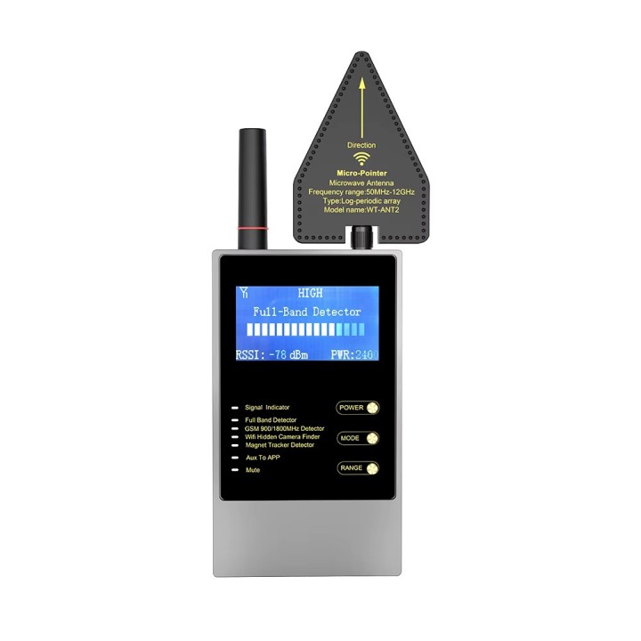 Gadget detector de espionaje electrónico, cámara oculta, antiradar, mivro, espía, GPS