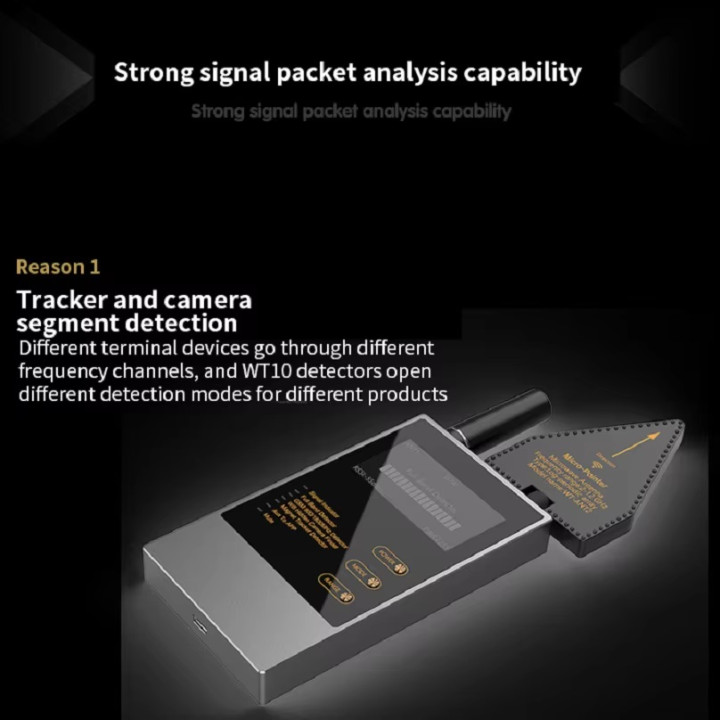Gadget detector de espionaje electrónico, cámara oculta, antiradar, mivro, espía, GPS