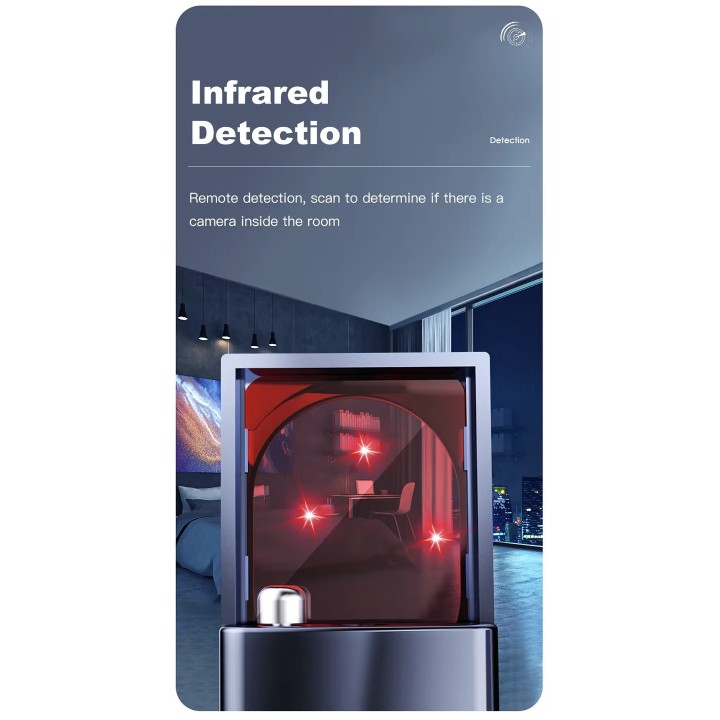 Détecteur caméra sans fil infrarouge anti-localisation recherche micro espion ecoute traqueur GPS