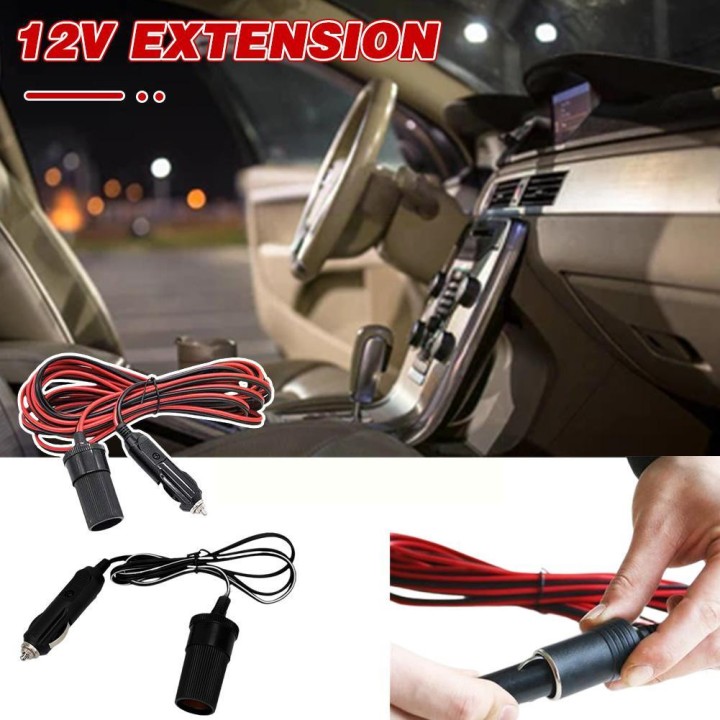 Cavo prolunga per accendisigari per auto 12V 10A 2M Maschio Femmina per interni D4F6