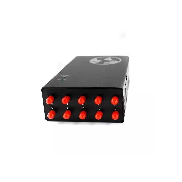 Jammer portatile per onde GSM 10 antenne bloccante 2G 3G 4G 5G WiFi 2.4G 5.8g gps cdma sm dcs vhf uhf