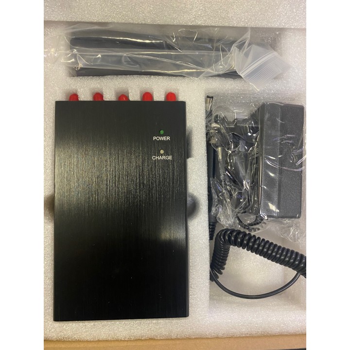 Portable GSM wave jammer 10 antennas blocker 2G 3G 4G 5G WiFi 2.4G 5.8g gps cdma sm dcs vhf uhf