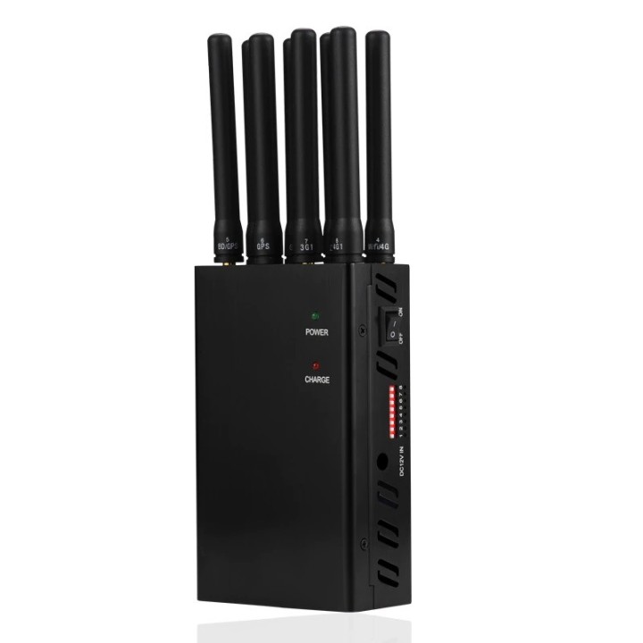 Portable gsm wave jammer 8 antennas blocker 2G 3G 4G 5G WiFi 2.4G 5.8G gps smartphone