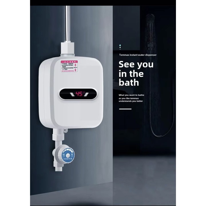 Chauffe-eau instantané 220V 3500W affichage numérique chauffage de l'eau, douche chaude