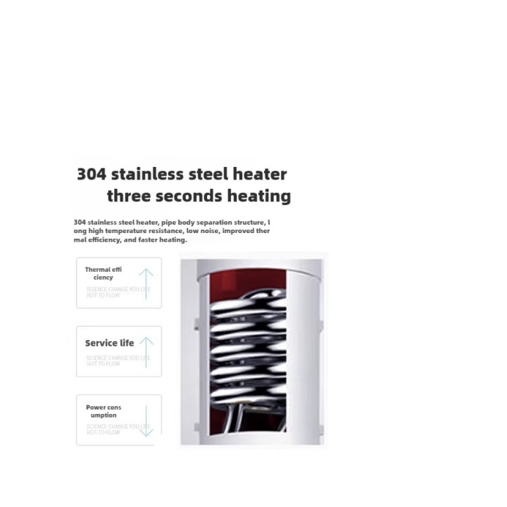 Instantaneous Water Heater 220V 3500W Digital Display Water Heating, Hot Shower