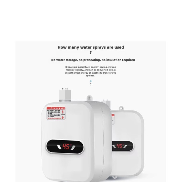 Chauffe-eau instantané 220V 3500W affichage numérique chauffage de l'eau, douche chaude