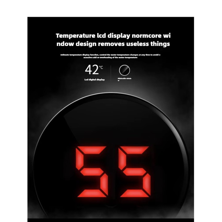 Instantaneous Water Heater 220V 3500W Digital Display Water Heating, Hot Shower