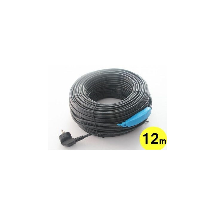 Anticongelante cable eléctrico cable de 12m shpt-12m tubo de calefacción con termostato manguera de agua jr international - 1