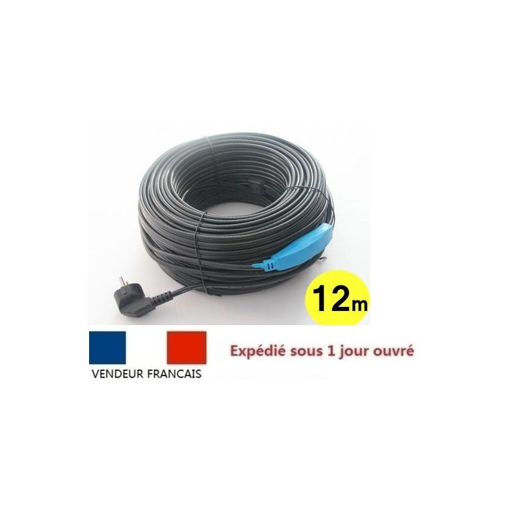 Anticongelante cable eléctrico cable de 12m shpt-12m tubo de calefacción con termostato manguera de agua jr international - 1