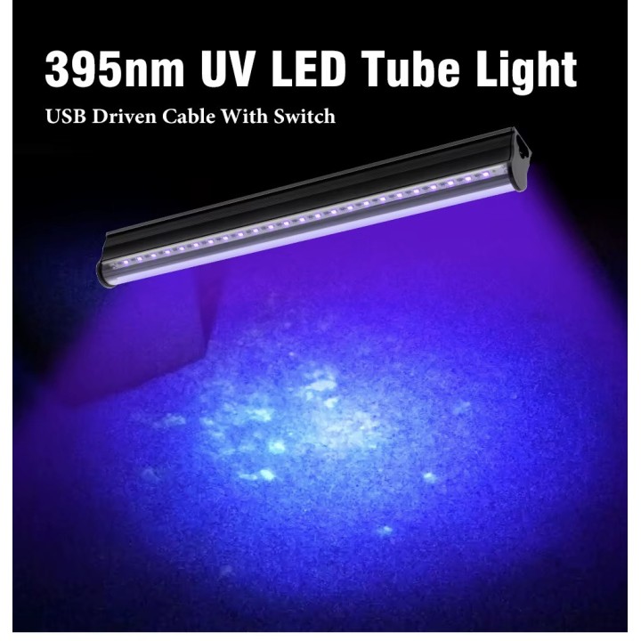 UV tube 24 led 29cm DC 5V 220V black light 395nm ultraviolet with switch party lighting