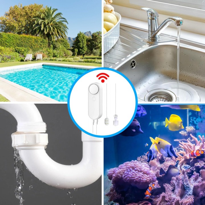 WiFi Schwimmbad Wasserstandssensor Überlaufmelder Alarm Tuya Flut Smart Mangel an Wasserpumpe
